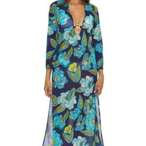 TRINA TURK Pirouette Flowing Maxi Dress Cover-up  Medium🏝️